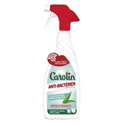 Nettoyant ménager Carolin antibactérien sans javel spray 650ml