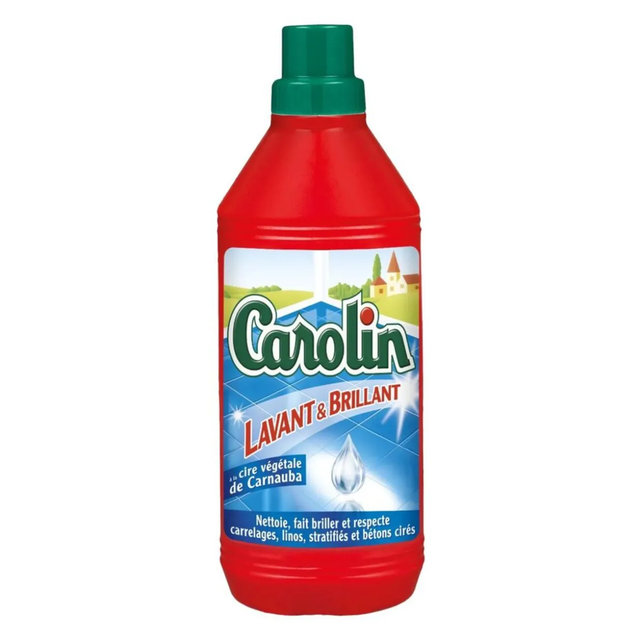 Nettoyant sol Carolin lavant et brillant à la cire végétale de Carnauba 1L