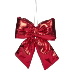 Noeud de Noël irisé à suspendre H14cm (3 modèles)