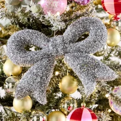 Noeud de Noël pailleté à suspendre L25cm (3 modèles) < Gifi Sale