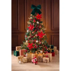 Noeud de Noël velours vert sapin grand modèle 40x40cm < Gifi Online
