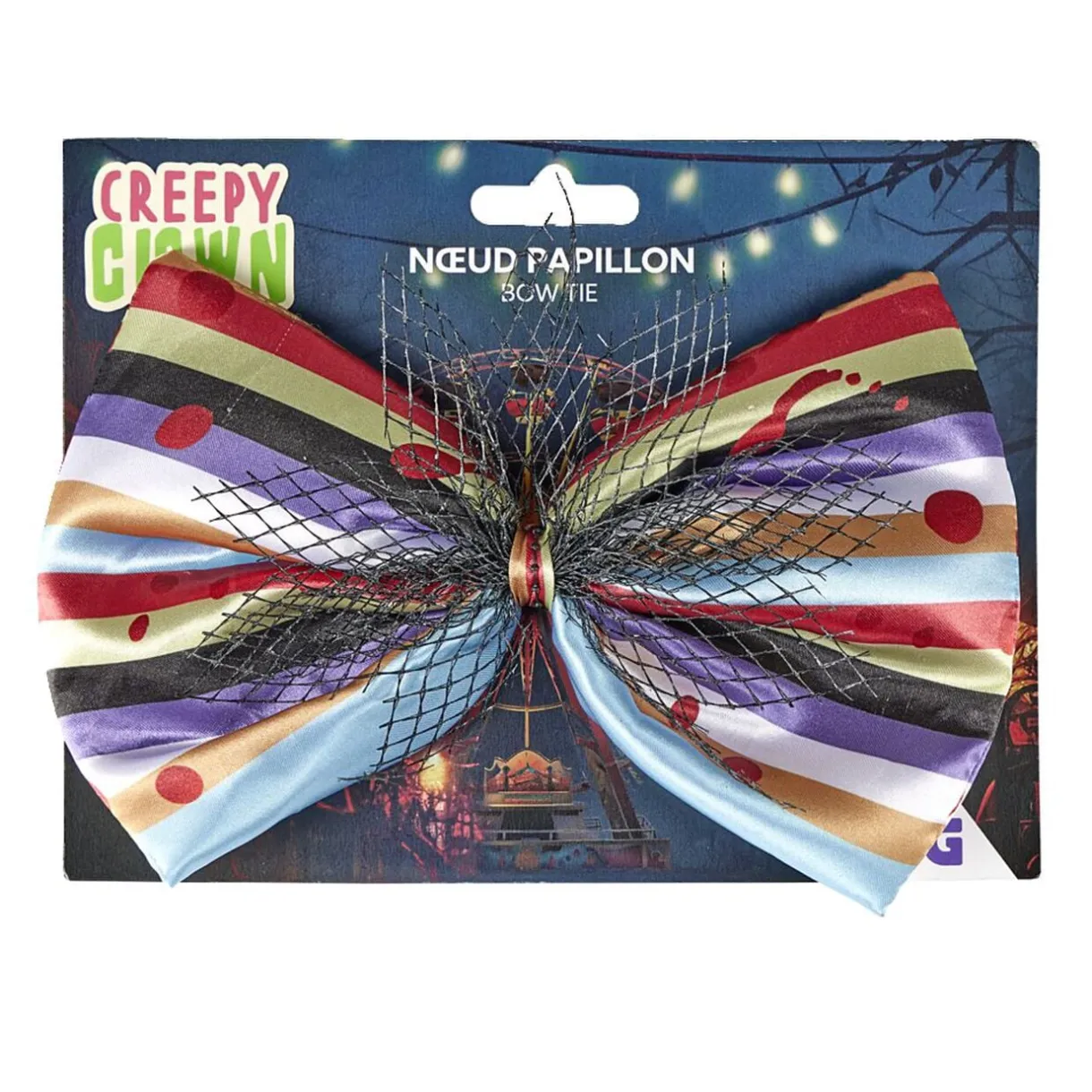 Noeud papillon Halloween clown multicolore L13xH19cm < Gifi Clearance
