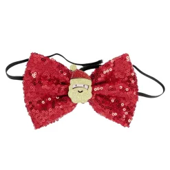 Noeud papillon Noël ajustable pailleté 8x12cm (2 modèles rouge ou vert) < Gifi Outlet