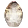 oeuf décoratif lumineux à LED en verre Ø7,5xH10cm (4 modèles)