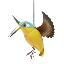 Oiseau décoratif à suspendre métal jaune 20xH15cm < Gifi Sale