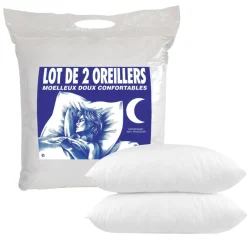 Oreiller x2 carré câlin 60x60x15cm < Gifi Outlet