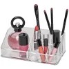 Organisateur 9 compartiments transparent pour pinceaux et maquillage
