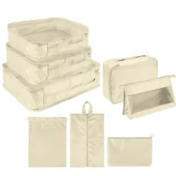Organisateur de valise x8 (2 modèles bleu ou beige)