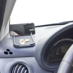 Organisateur de voiture antidérapant 2en1 plastique noir 10,5x18,5cm < Gifi Hot