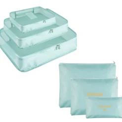 Organisateur de voyage x6 polyester bleu