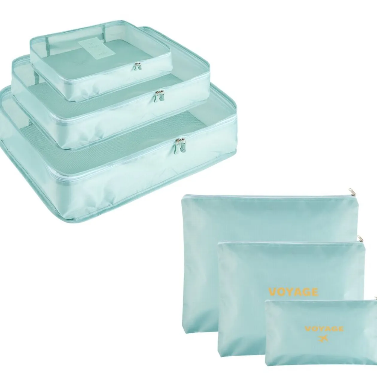 Organisateur de voyage x6 polyester bleu