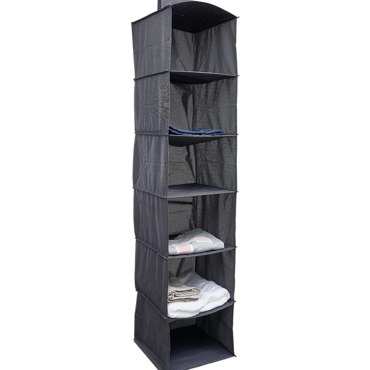 Organisateur de vêtements Gris - 6 niveaux - 30x30xH128 cm