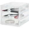 Organisateur à maquillage 3 tiroirs transparent