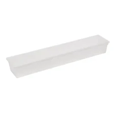 Organisateur tiroir plastique blanc transparent 38x8xH5cm