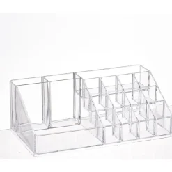 Organisateur transparent pour cosmétiques et pinceaux de maquillage