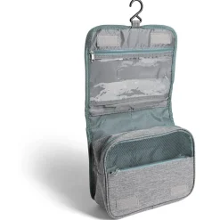 Organiseur camping tissu gris et bleu 15L