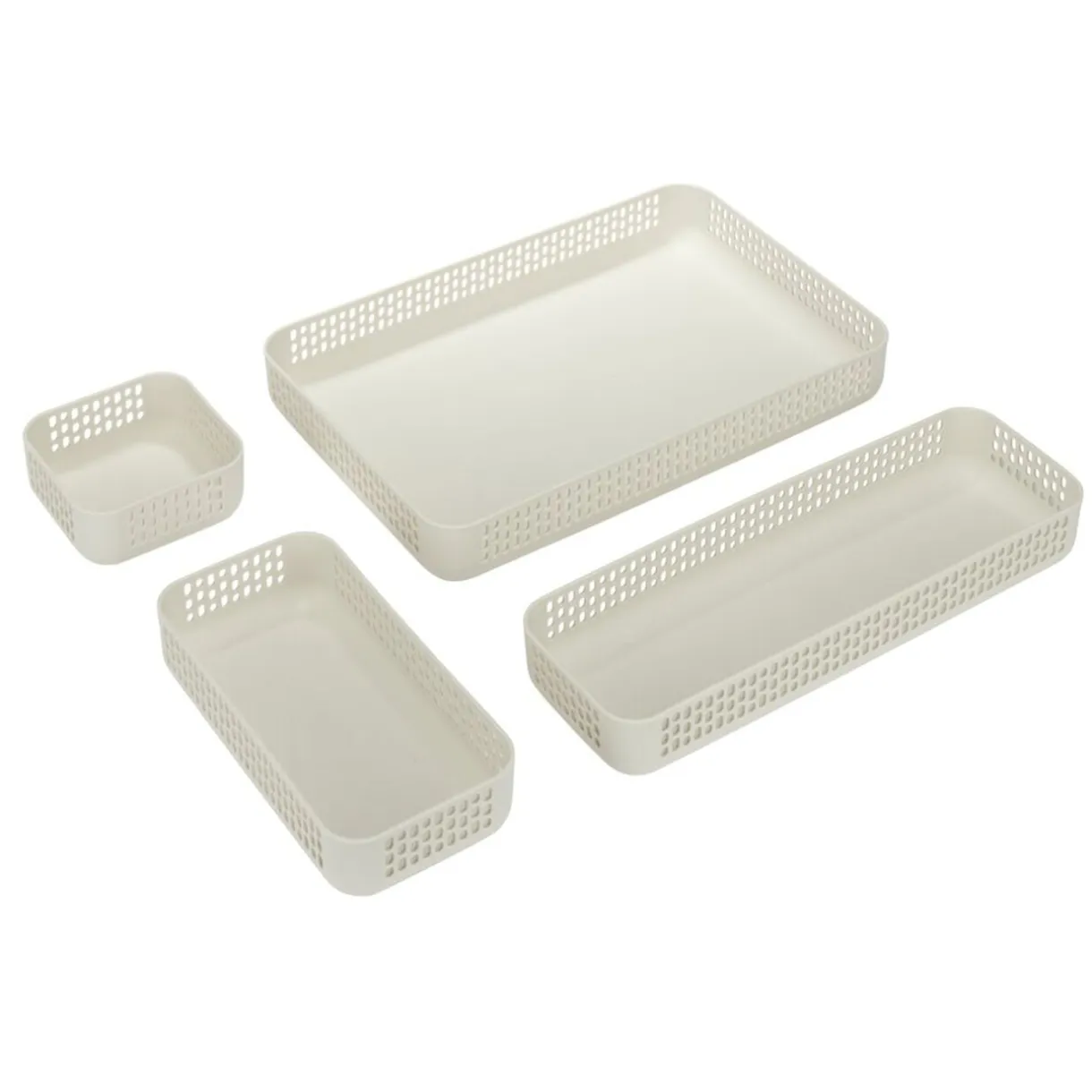 Organiseur de bureau pour tiroir x4 plastique beige 22x10,5xH4,5cm < Gifi Online