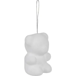 Ours blanc à suspendre Noël x5