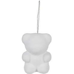 Ours blanc à suspendre Noël x5