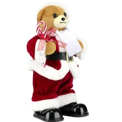 Ours debout Père Noël animé et musical H31cm < Gifi Clearance