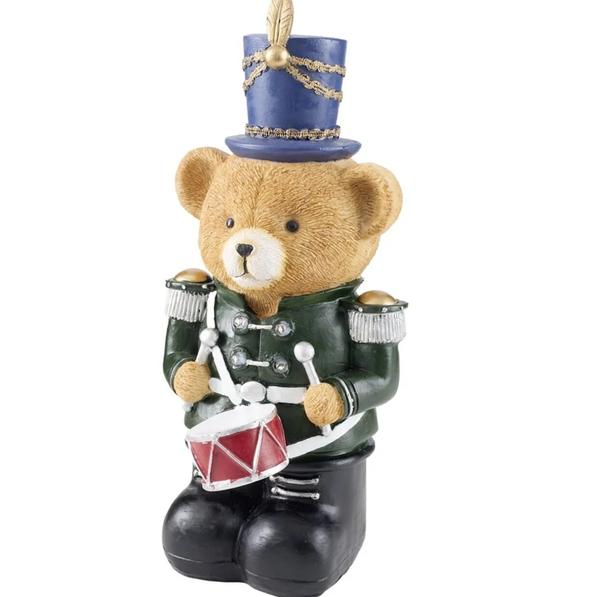 Ours de Noël LED avec tambour 14x13xH24cm (2 modèles) < Gifi Sale