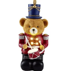 Ours de Noël LED avec tambour 14x13xH24cm (2 modèles) < Gifi Sale