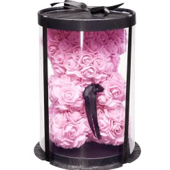 Ourson bouton de rose couleur rose 15x16xH23cm < Gifi Online