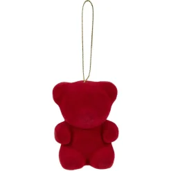 Ours rouge à suspendre Noël x5
