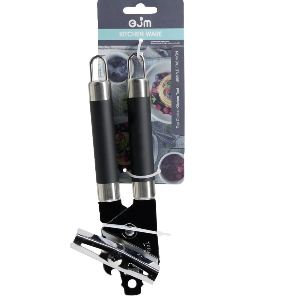 Ouvre-boîte en inox avec pince ergonomique en plastique L.20cm < Gifi Clearance