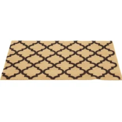 Paillasson extérieur motif géométrique marron et noir 45x75cm < Gifi Discount