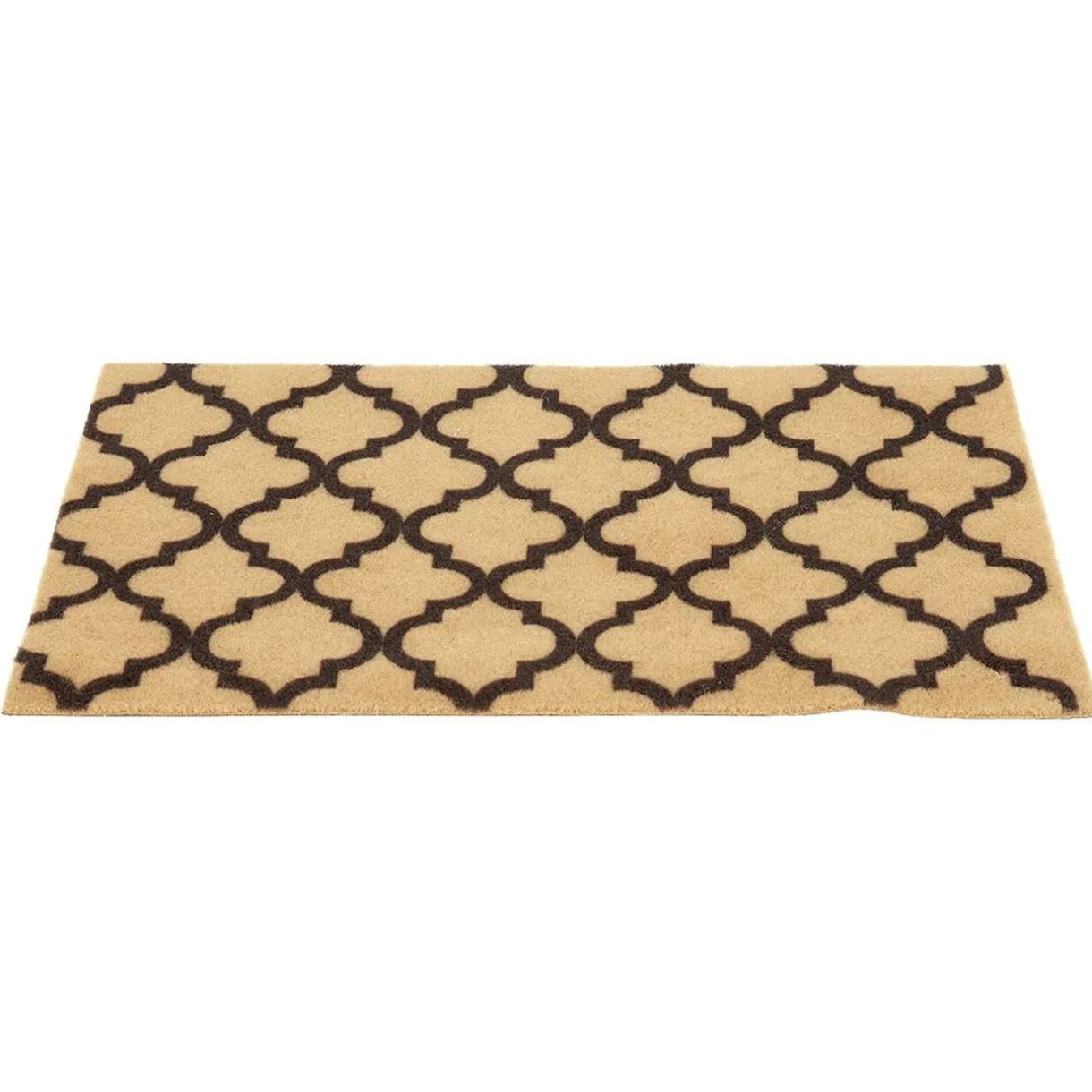 Paillasson extérieur motif géométrique marron et noir 45x75cm < Gifi Discount