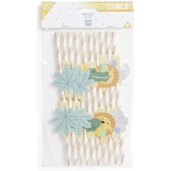 Paille décor animaux sauvage x8 < Gifi Sale