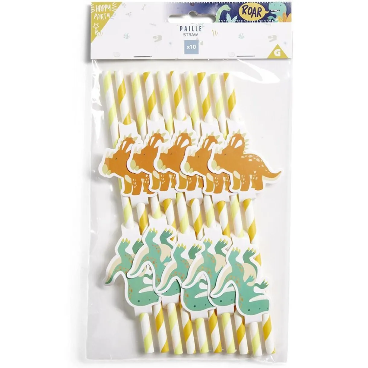 Paille décor dinosaure x10 < Gifi Sale