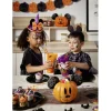 Paille Halloween Disney Mickey x4 plastique torsadé orange L27,5cm