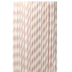 Paille papier x50 motif spirale blanc et coloré (5 modèles)