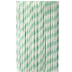 Paille papier x50 motif spirale blanc et coloré (5 modèles)