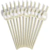 Paille personnalisable étiquette pomme de pin blanc et camel x12
