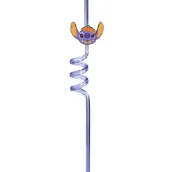 Paille réutilisable Halloween x4 Stitch Disney spirale violet L25cm