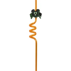 Paille réutilisable Halloween x4 Mickey Disney spirale orange L25cm < Gifi Discount