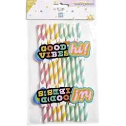 Paille thème candy x10 < Gifi Discount