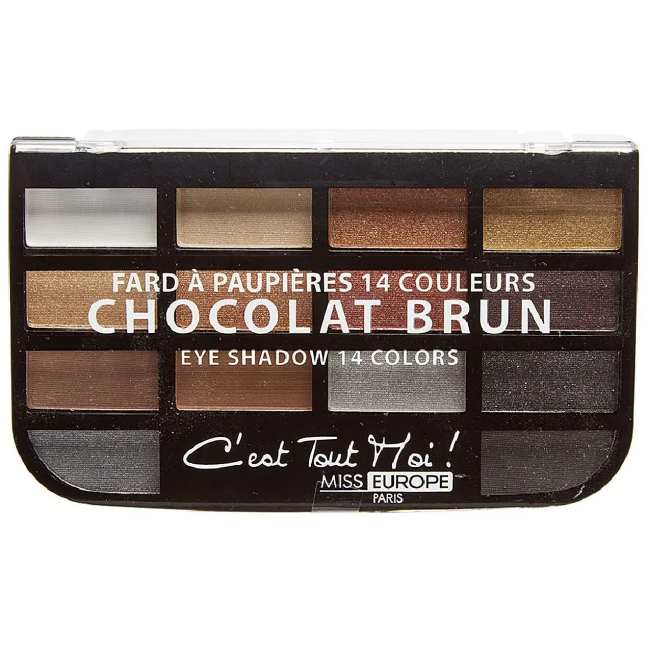 Palette Ombre paupière x14 teintes chocolat brun n°01
