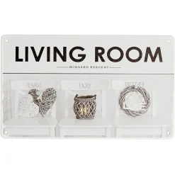Pancarte décorative pièces de la maison en métal