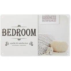 Pancarte décorative pièces de la maison en métal