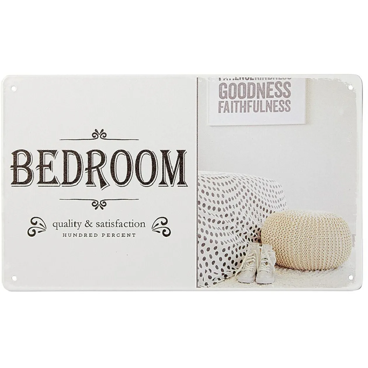 Pancarte décorative pièces de la maison en métal