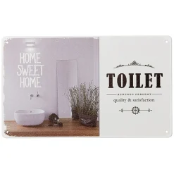 Pancarte décorative pièces de la maison en métal
