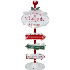 Pancarte de Noël décorative lumineuse 32LED solaire H93cm < Gifi Clearance
