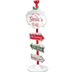 Pancarte de Noël décorative lumineuse 32LED solaire H93cm < Gifi Clearance