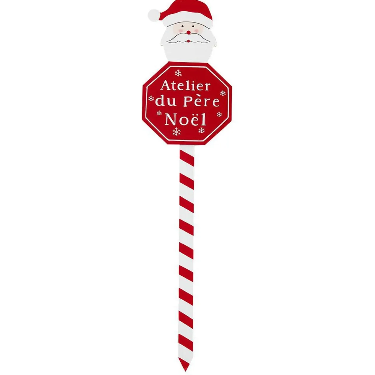 Pancarte de Noël en bois rouge et blanc H50cm (3 modèles)