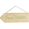 Pancarte en bois à suspendre avec message L30xH10cm < Gifi New