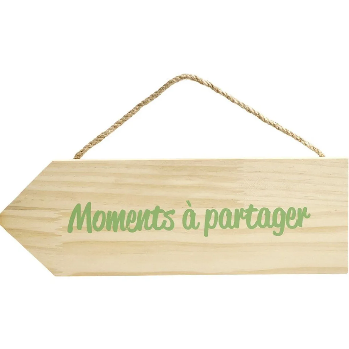 Pancarte en bois à suspendre avec message L30xH10cm < Gifi New